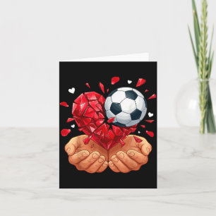 Tarjeta Día de San Valentín Corazón de Fútbol