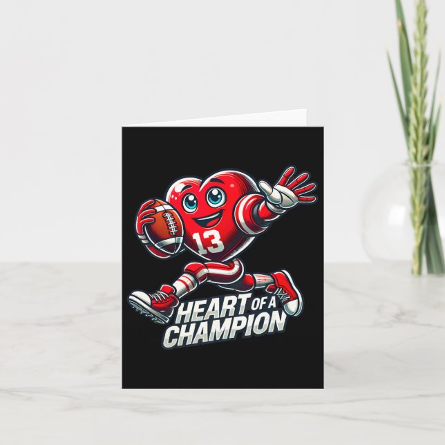 Tarjeta Día de San Valentín Corazón de un Campeón Diseño d (Anverso)
