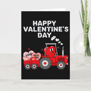 Tarjeta Día de San Valentín Corazón En Tractor Divertido G