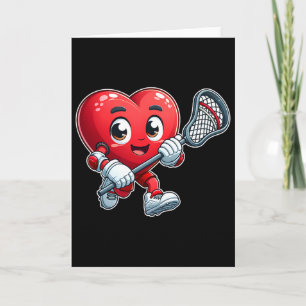 Tarjeta Día de San Valentín Corazón Equipo de Lacrosse Jug