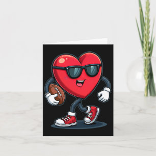 Tarjeta Día de San Valentín Corazón Fútbol Niños Niñas Spo