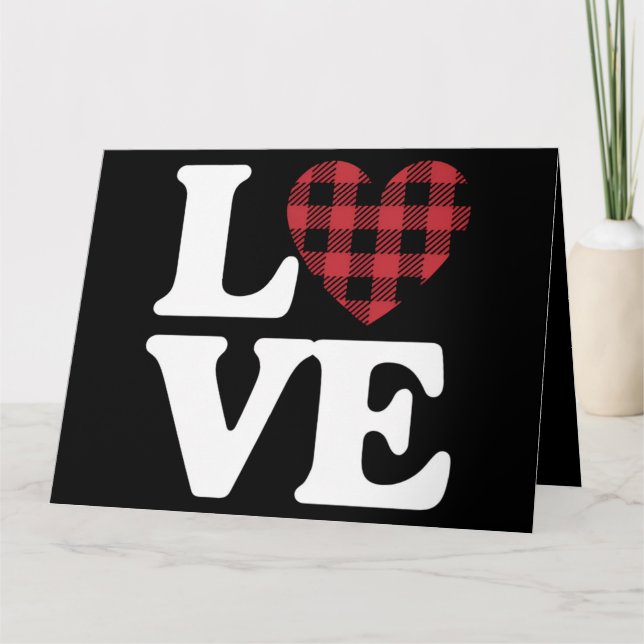 Tarjeta Día de San Valentín Corazón Jugado Amor (Anverso)