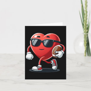 Tarjeta Día de San Valentín Corazón Jugando Fútbol Niños N