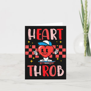 Tarjeta Día de San Valentín Corazón Late Skateboard Lindo