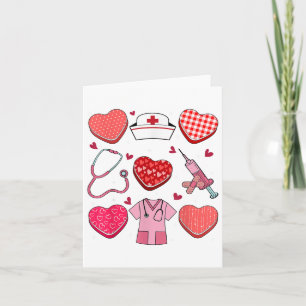Tarjeta Día de San Valentín Corazón Rn Cna Icu Médico De E