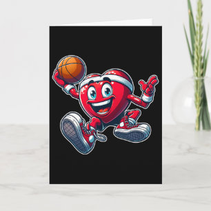 Tarjeta Día de San Valentín Corazón Sketll Jugador Deporte