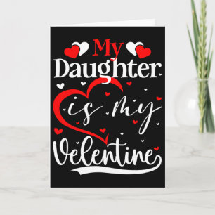 Tarjeta Día de San Valentín Corazones de Amor Hija Es Mi V