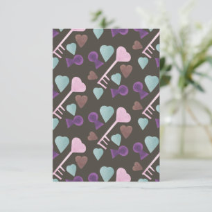 Tarjeta Día de San Valentín Corazones de Choco Acuarela Ca