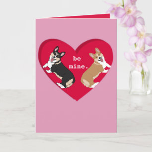 Tarjeta Día de San Valentín Corgi