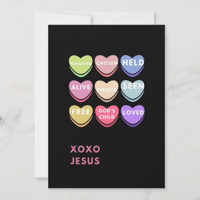 Tarjeta Día de San Valentín cristiana (Anverso)