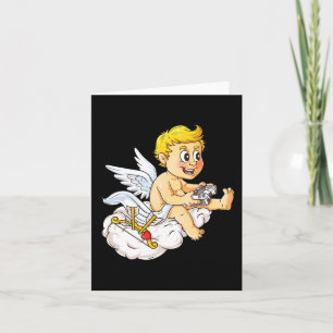 Tarjeta Día de San Valentín Cupid Video Gamer Controller B