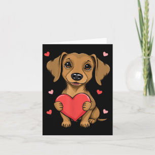 Tarjeta Día de San Valentín Cute Dachshund Heart Lover Do