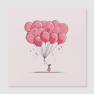 Tarjeta Día de San Valentín Cute de Globos de Elev