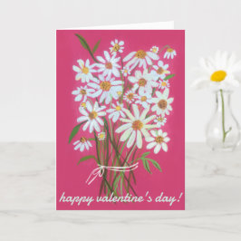 Tarjeta DÍA DE SAN VALENTÍN Daisy Bouquet Personalizado Ro