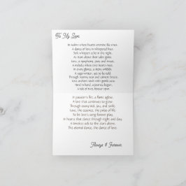 Tarjeta Día de San Valentín-danza del poema del amor