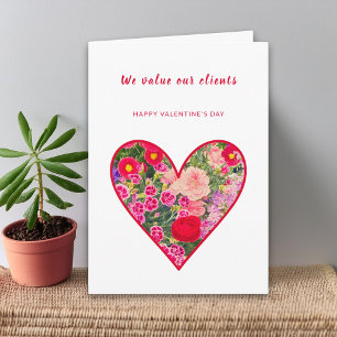 Tarjeta Día de San Valentín de Agradecimiento al Cliente p