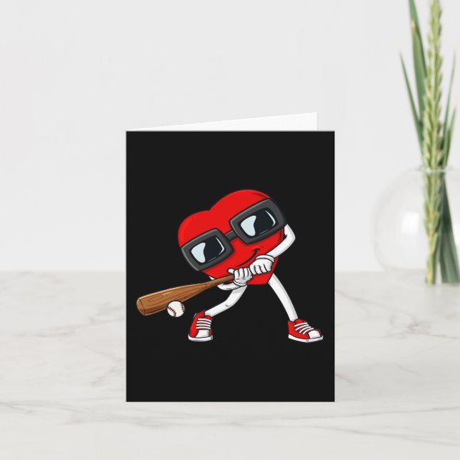 Tarjeta Día de San Valentín de Béisbol  Diversión Niños Ch (Anverso)