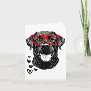 Tarjeta Día de San Valentín de Black Lab para hombres y mu
