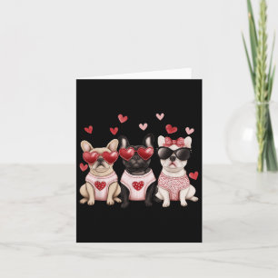Tarjeta Día de San Valentín de Bulldog francés Mascota de 