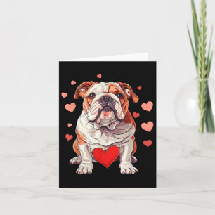 Tarjeta Día de San Valentín de Bulldog inglés Mascota de c