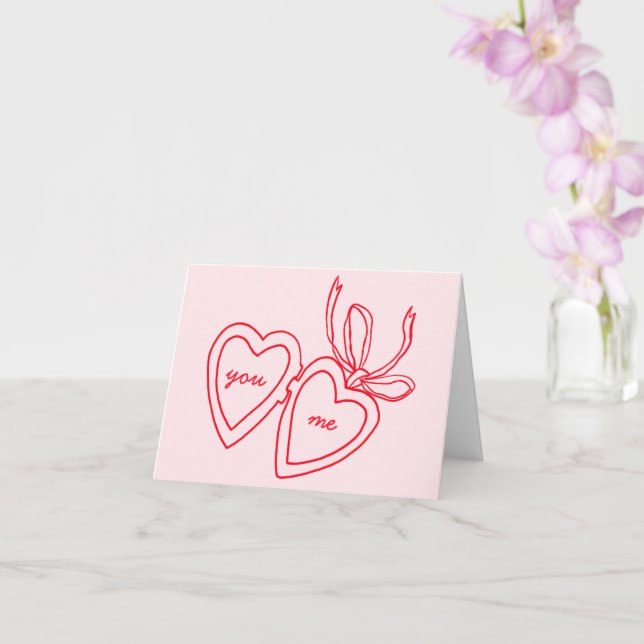 Tarjeta Día de San Valentín de Doodle de Whimsical Heart L (Orquídea)