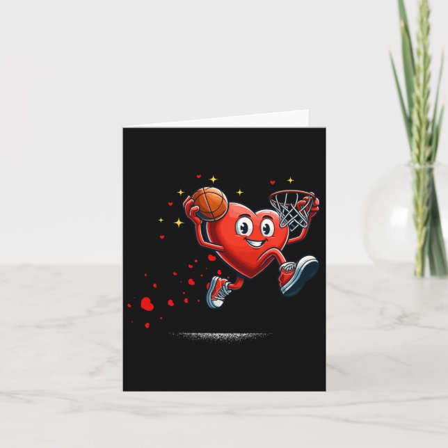 Tarjeta Día de San Valentín de Dunking Heart Niños de Balo (Anverso)