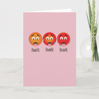 Tarjeta Día de San Valentín de Emoji caliente