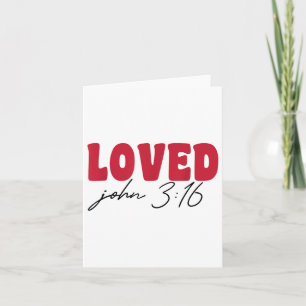 Tarjeta Día de San Valentín de estilo retro John 3_16 quer