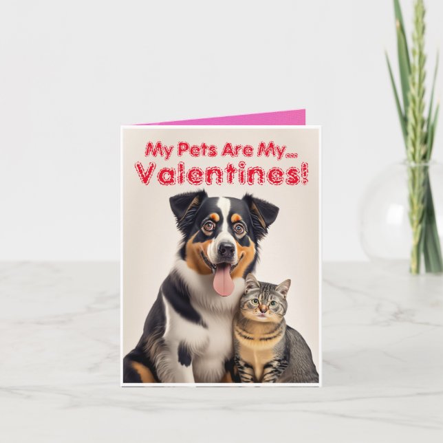 Tarjeta Día de San Valentín de fotos Mascota perso (Anverso)