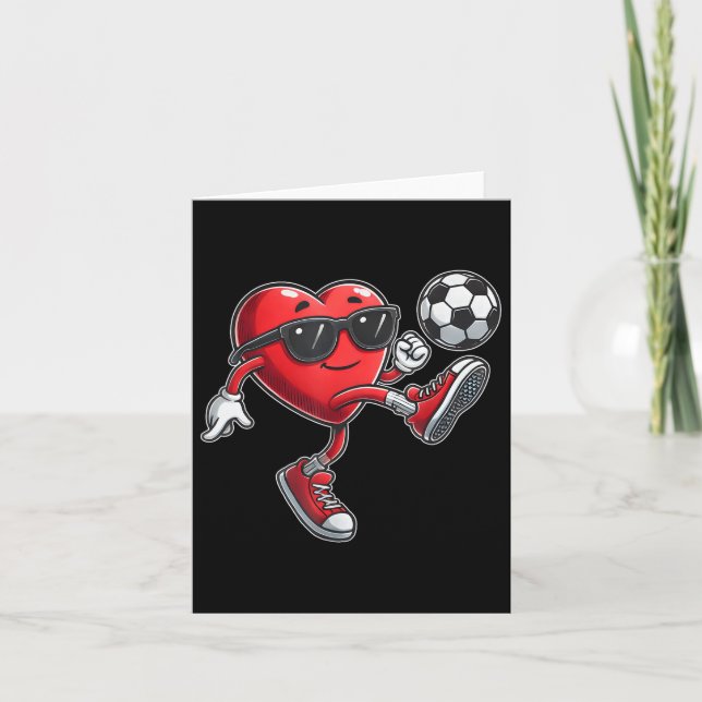 Tarjeta Día de San Valentín de fútbol cariñoso Bo (Anverso)