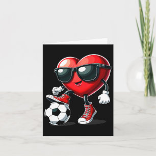 Tarjeta Día de San Valentín de fútbol para jugar al corazó