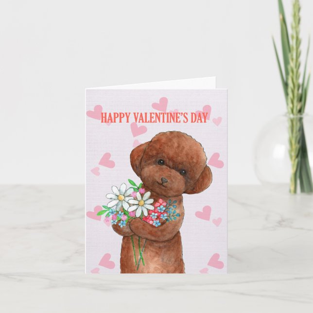 Tarjeta Día de San Valentín de garabatos de juguete rojo c (Anverso)
