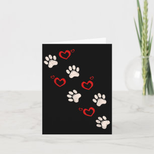 Tarjeta Día de San Valentín de impresión Heart Paw Perro L