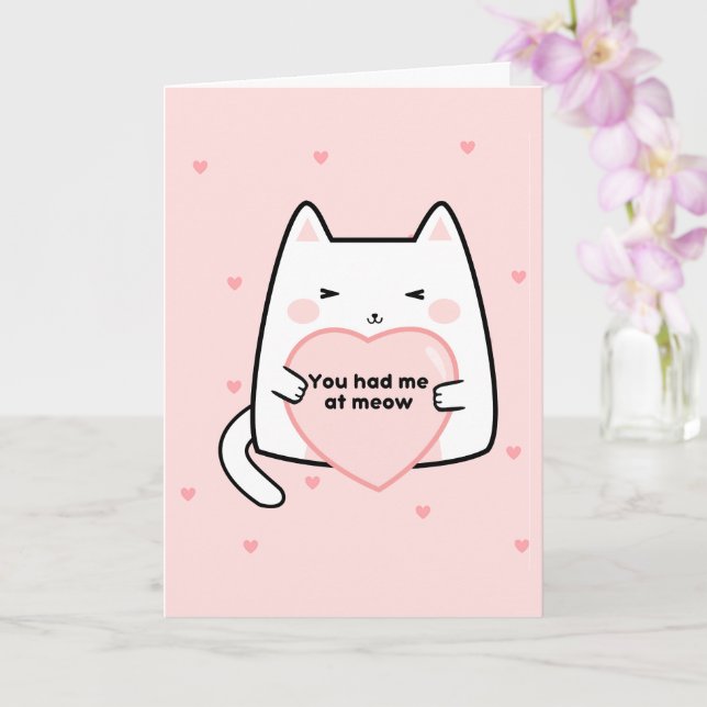 Tarjeta Día de San Valentín de los corazones rosados que m (Orquídea)