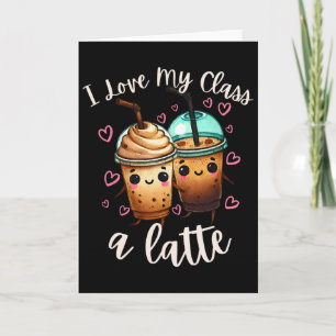 Tarjeta Día de San Valentín de los profesores Latte Café M