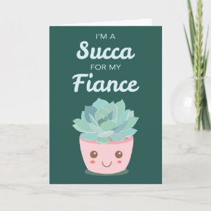 Tarjeta Día de San Valentín de mi prometida con Kawaii exi