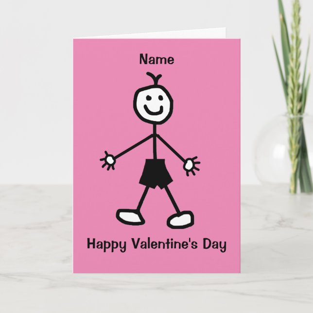 Tarjeta Día de San Valentín de Niño Adorable (Anverso)