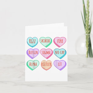 Tarjeta Día de San Valentín De Palabras De Argot Candy Hea