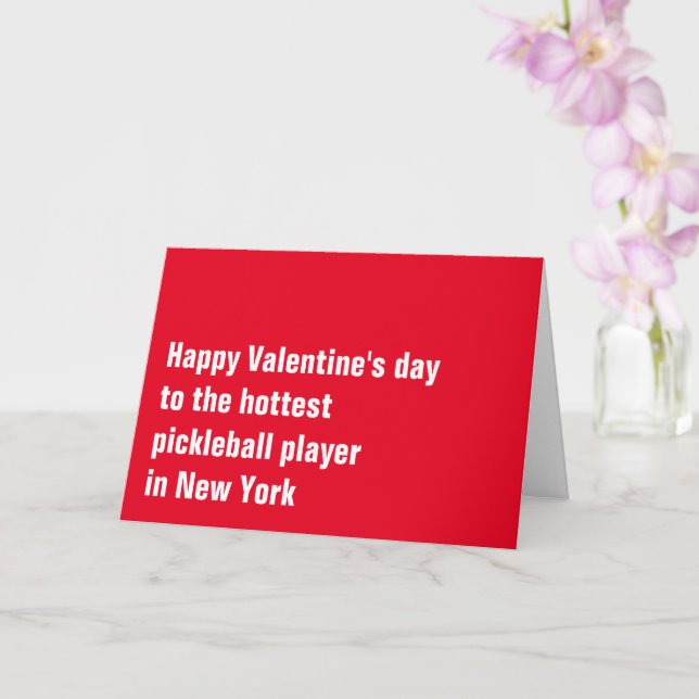 Tarjeta Día de San Valentín de Pickleball personalizable � (Orquídea)