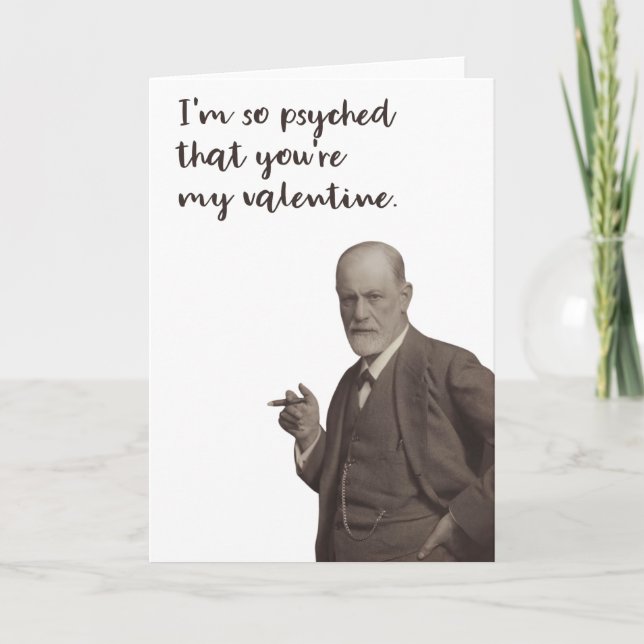 Tarjeta Día de San Valentín de Psicología Divertida Freud (Anverso)