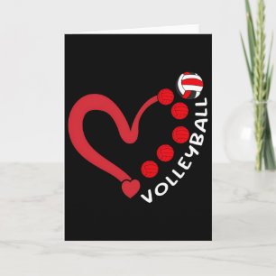 Tarjeta Día de San Valentín de voleibol Corazón Amantes de