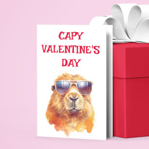 Tarjeta Día de San Valentín del carpincho Capy