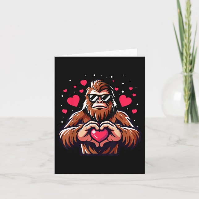 Tarjeta Día de San Valentín del corazón de pie grande Funn (Anverso)