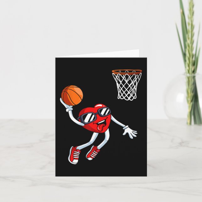 Tarjeta Día de San Valentín del jugador de baloncesto Hear (Anverso)