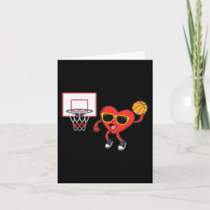 Tarjeta Día de San Valentín del jugador de baloncesto Hear