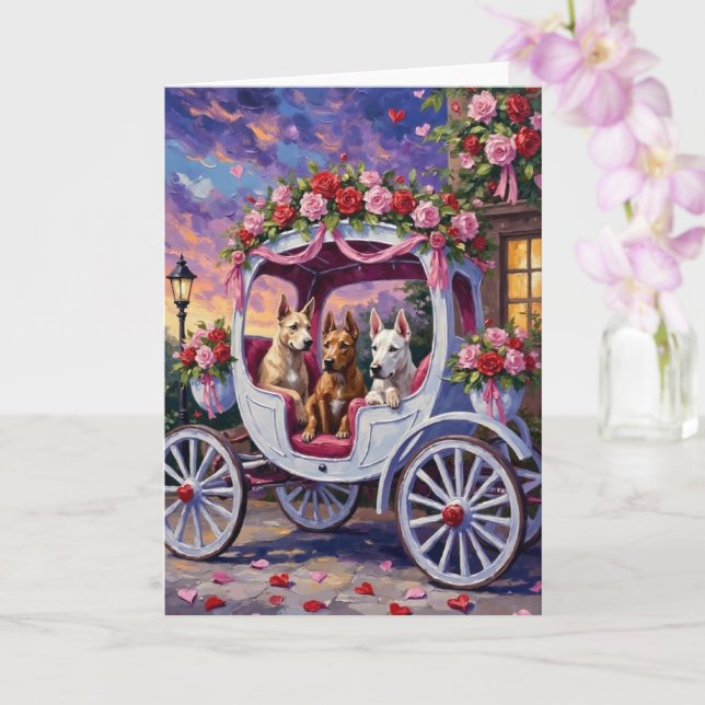 Tarjeta Día de San Valentín del perro Cane Corso (Orquídea)