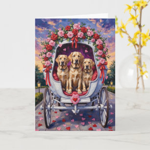 Tarjeta Día de San Valentín del perro labrador 