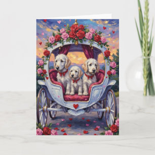 Tarjeta Día de San Valentín del perro maltés