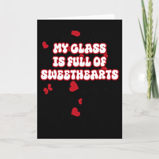 Tarjeta Día de San Valentín del Profesor Divertido, Mi Cla (Anverso)