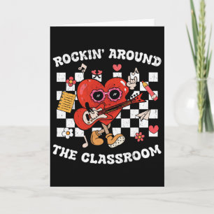 Tarjeta Día de San Valentín del profesor Rockin 'Love Arou